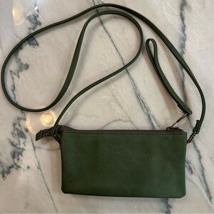 Universal Thread Olive Green Faux Leather Crossbody Bag